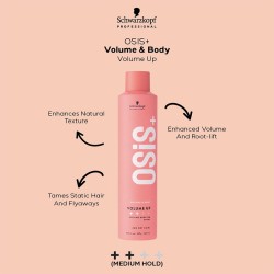Schwarzkopf Professional Osis + Volume Up Booster Spray - plaukų lakas, 300 ml
