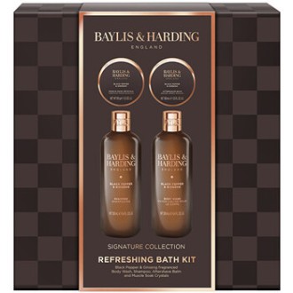 Baylis & Harding Refreshing Bath Kit Black pepper & Ginseng - kūno priežiūros rinkinys