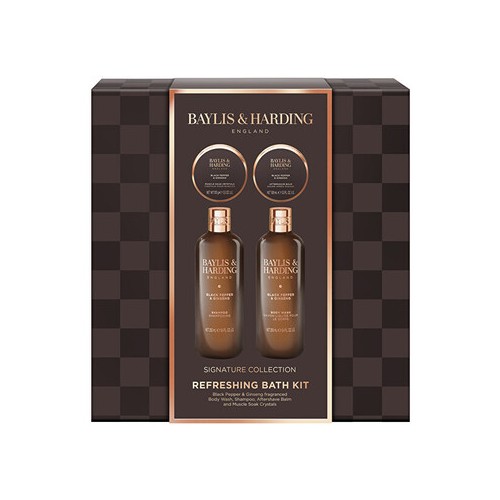 Baylis & Harding Refreshing Bath Kit Black pepper & Ginseng - kūno priežiūros rinkinys