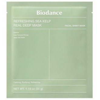 Biodance Refreshing Sea Kelp Real Deep Mask - raminanti veido kaukė, 34 g