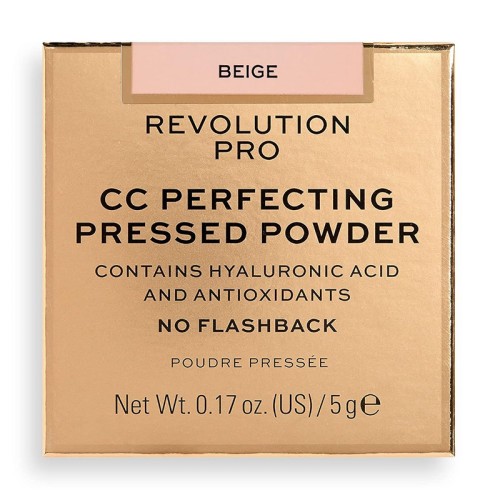 Makeup Revolution CC Perfecting Pressed Powder - kompaktinė pudra, 5 g - Beige