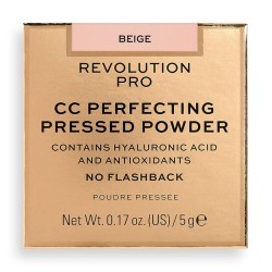 Makeup Revolution CC Perfecting Pressed Powder - kompaktinė pudra, 5 g - Beige