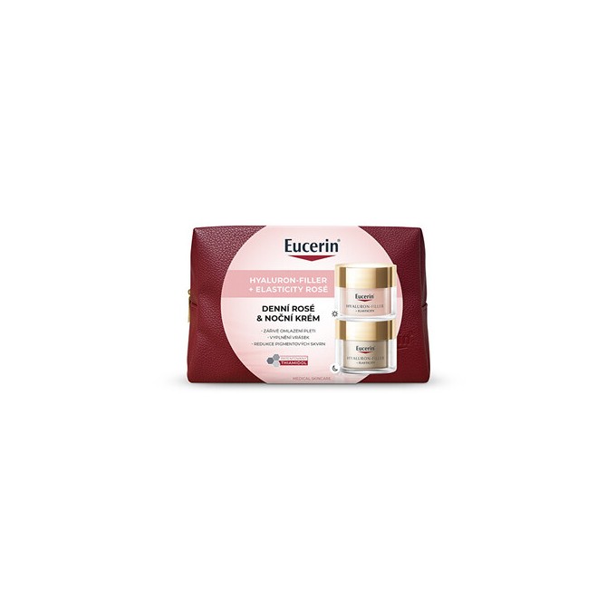 Eucerin Hyaluron-Filler + Elasticity Rosé Face Care Set - veido kremų rinkinys