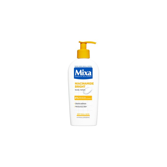 Mixa Niacinamide Bright Body Lotion - kūno losjonas sausai odai, 250 ml