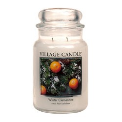 Village Candle Winter Clementine Candle ( sváteční mandarinka ) - Vonná svíčka ve skle 602.0g