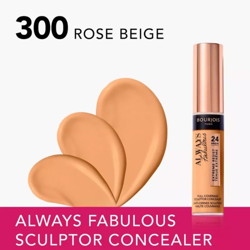 Bourjois Always Fabulous Full Coverage Sculptor Concealer - maskuoklis, 6 ml - 300