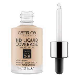 Catrice Liquid Make-Up HD Liquid Coverage Foundation - skystas makiažo pagrindas, 30 ml - 010 Light