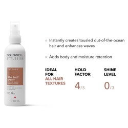 Goldwell Stylesign Texture Sea Salt Spray - jūros druskos purškiklis plaukams, 200 ml