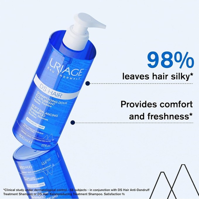 Uriage DS Hair Soft Balancing Shampoo - šampūnas, 500 ml