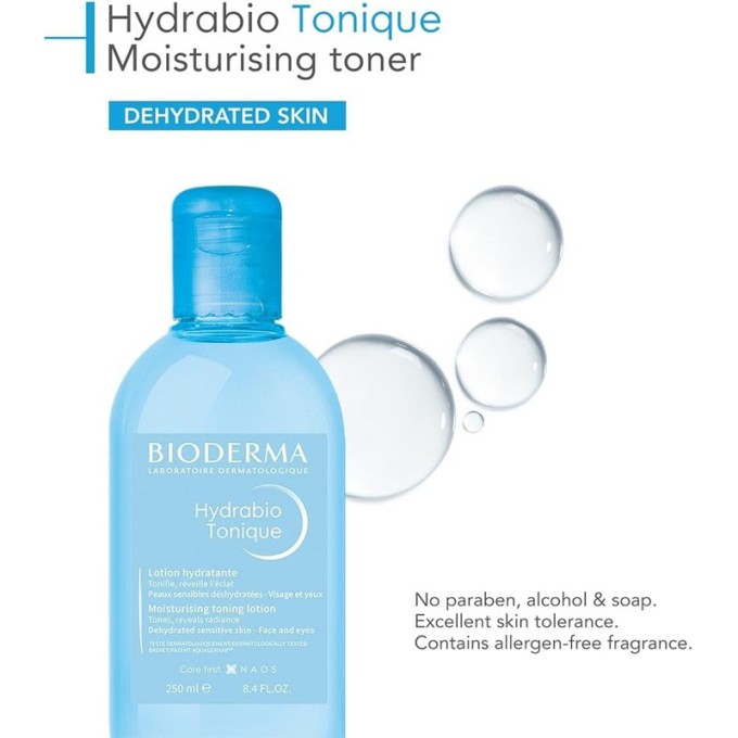 Bioderma Hydrabio Moisturizing Toning Lotion Tonique - drėkinamasis tonikas jautriai odai, 250 ml