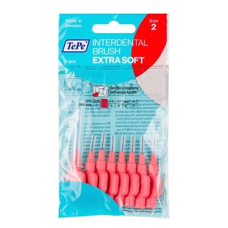 TePe Interdental Brush Extra Soft (0.5 mm pink 8 pcs) - Very fine interdental brushes 8 pcs