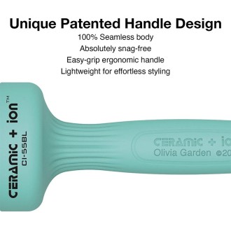 Olivia Garden Ceramic+Ion Blossom Green CI35-BL - apvalus plaukų šepetys 2