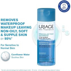Uriage Waterproof Eye-Makeup Remover - dviejų fažių akių makiažo valiklis, 100 ml