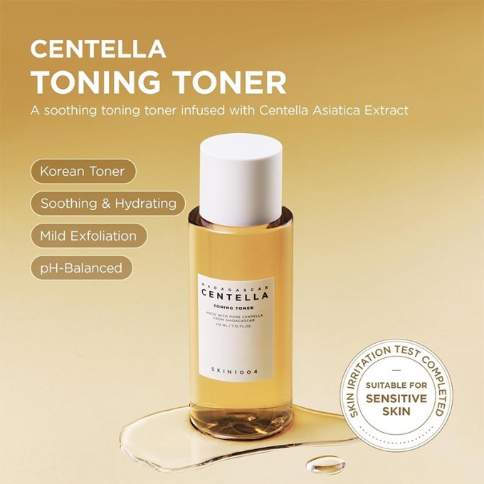 SKIN1004 Centella Toning Toner - švelnus šveičiamasis PHA tonikas, 210 ml
