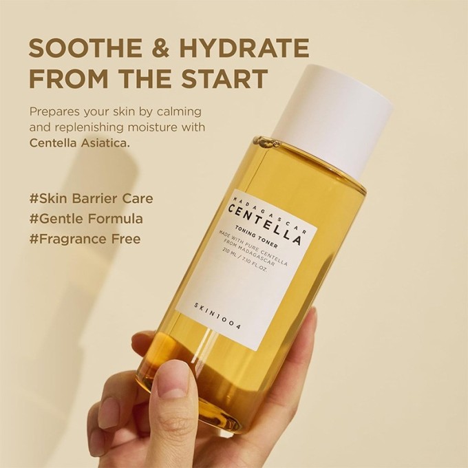 SKIN1004 Centella Toning Toner - švelnus šveičiamasis PHA tonikas, 210 ml