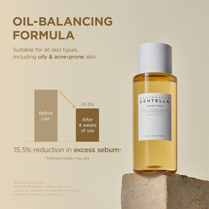 SKIN1004 Centella Toning Toner - švelnus šveičiamasis PHA tonikas, 210 ml