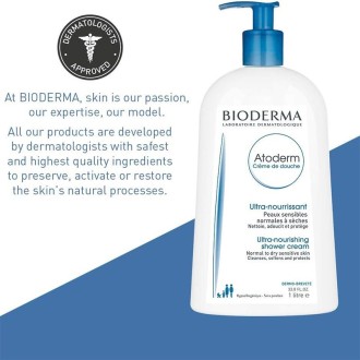 Bioderma Atoderm Creame Lavante Nutri Protective Cleansing Cream - maitinamasis dušo kremas,1000 ml 2