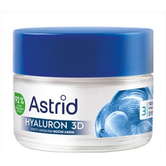 Astrid Hyaluron 3D Night Cream - naktinis kremas nuo raukšlių, 50 ml