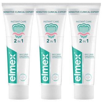 Elmex Sensitive Clinical Expert Instant Care Trio Tootpaste - Zubní pasta 75ml