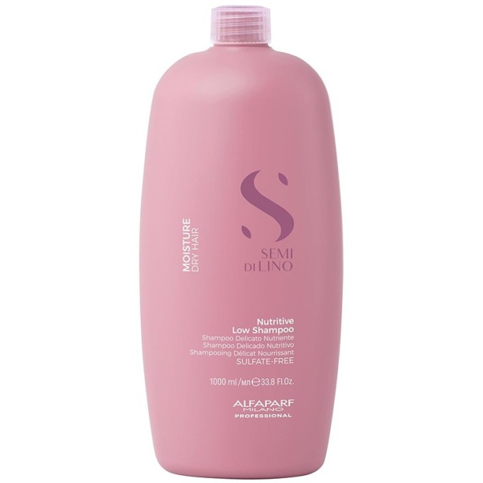 Alfaparf Milano Semi Di Lino Moisture Nutritive Low Shampoo - šampūnas sausiems plaukams, 1000 ml