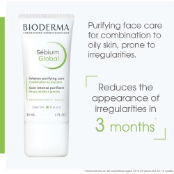 Bioderma SÉBIUM Global - kremas riebiai ir probleminei odai, 30 ml