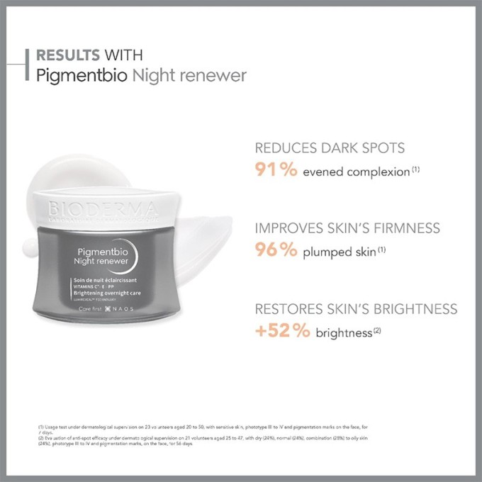 Bioderma Pigmentbio Night Renewer Cream - naktinis drėkinamasis kremas nuo pigmentinių dėmių, 50 ml
