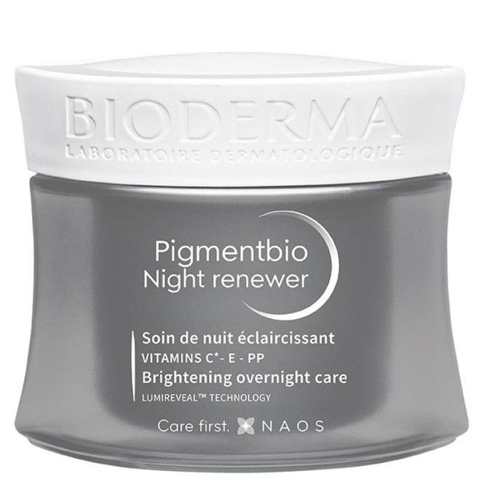 Bioderma Pigmentbio Night Renewer Cream - naktinis drėkinamasis kremas nuo pigmentinių dėmių, 50 ml