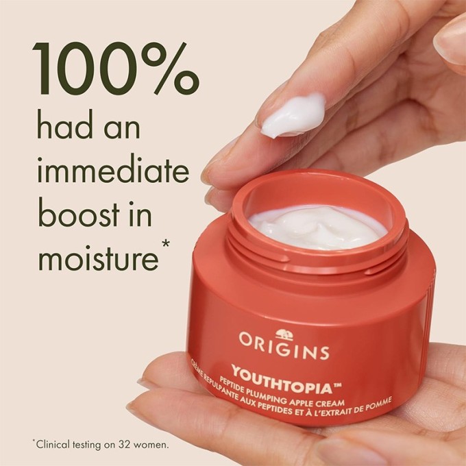 Origins Youthtopia Peptide Plumping Apple Cream - drėkinamasis odos kremas su peptidais, 50 ml