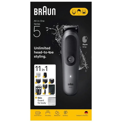 Braun Series 5 AIO5520 Grey - Multifunkční zastřihovač 7v1