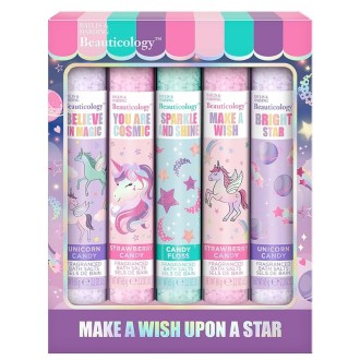 Baylis & Harding Unicorn Bath Salt Set- vonios druskų rinkinys vaikams, 5 x 65 g