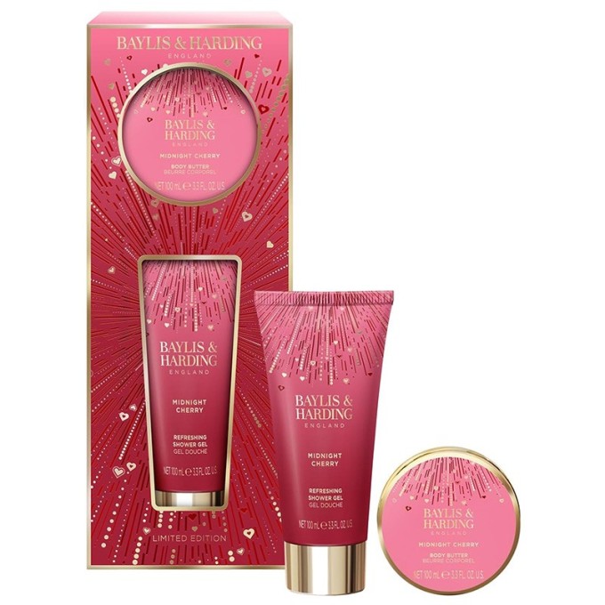 Baylis & Harding Midnight Cherry Body Care Set - kūno priežiūros rinkinys