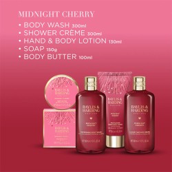 Baylis & Harding Midnight Cherry Bath Care Set - kūno priežiūros dovnų rinkinys