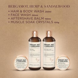 Baylis & Harding Men Bergamot Body Care Set ( Bergamot, Hemp & Sandalwood ) - kūno priežiūros