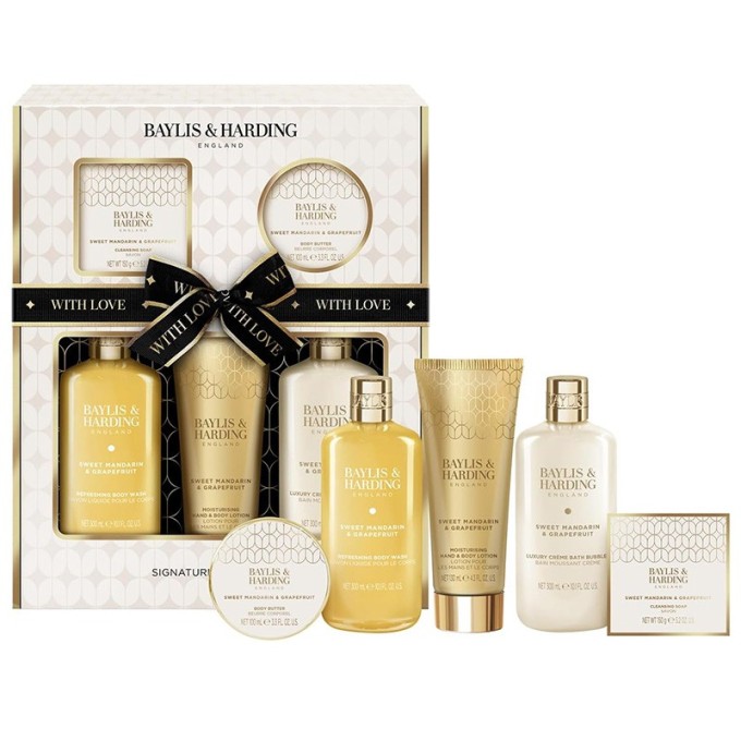 Baylis & Harding Mandarinka & Grapefruit Body Care Set - kūno priežiūros rinkinys, 5 vnt.
