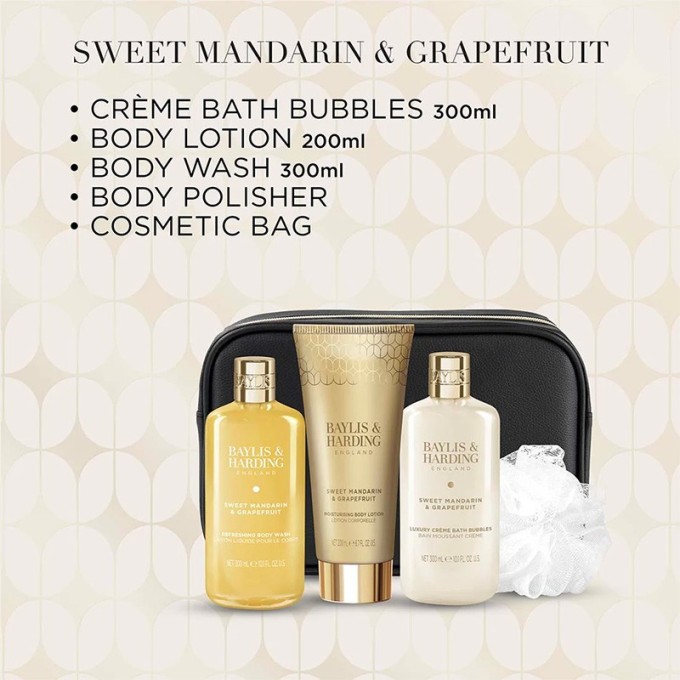 Baylis & Harding Grapefruit Body Care Set ( Tangerine & Grapefruit ) - kūno priežiūros dovanų