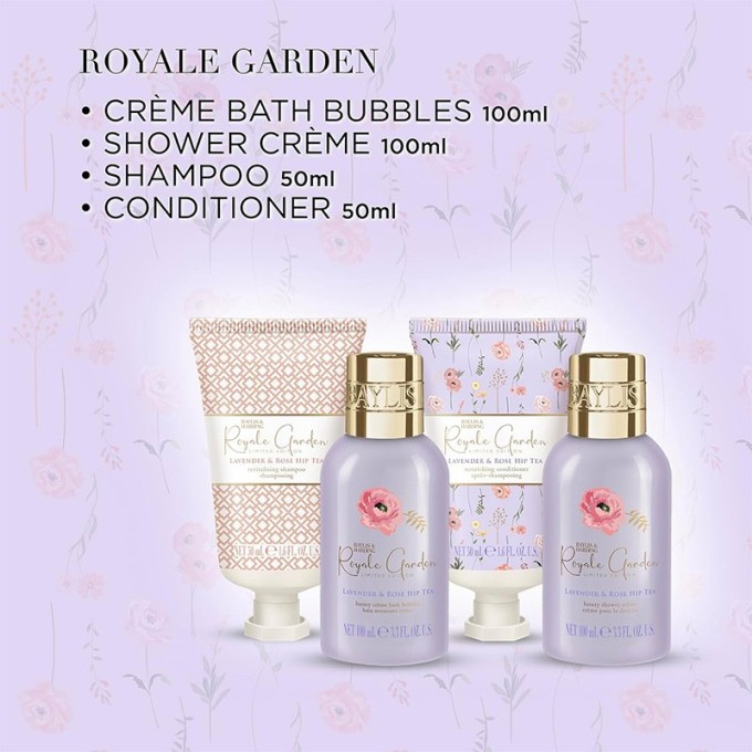 Baylis & Harding Lavender Wash Set ( Lavender & Rosehip tea ) - kūno priežiūros dovanų rinkinys