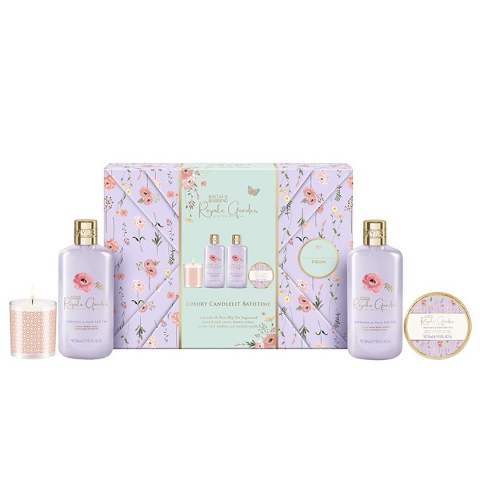Baylis & Harding Lavender Body Care Gift Set ( Lavender & Rosehip tea ) - kūno priežiūros dovanų