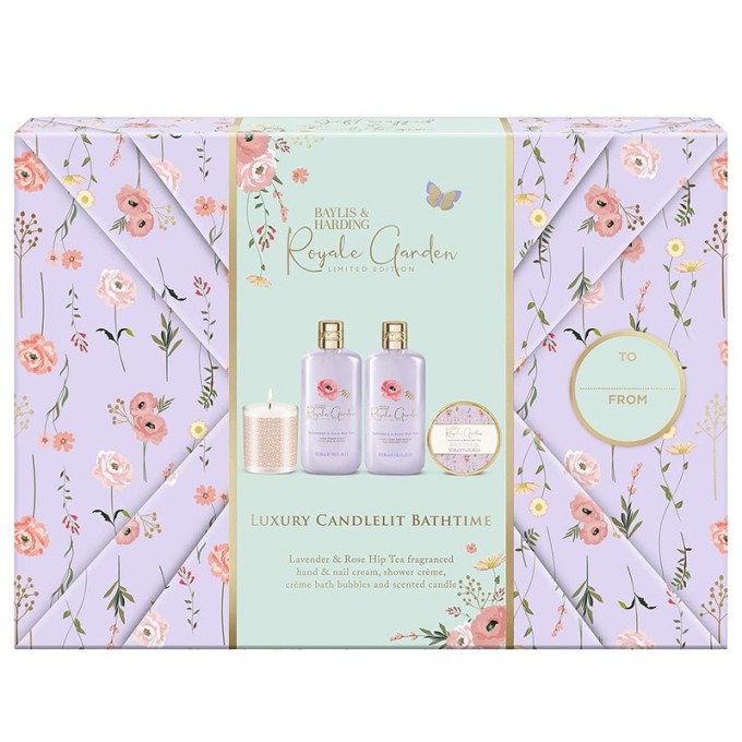 Baylis & Harding Lavender Body Care Gift Set ( Lavender & Rosehip tea ) - kūno priežiūros dovanų