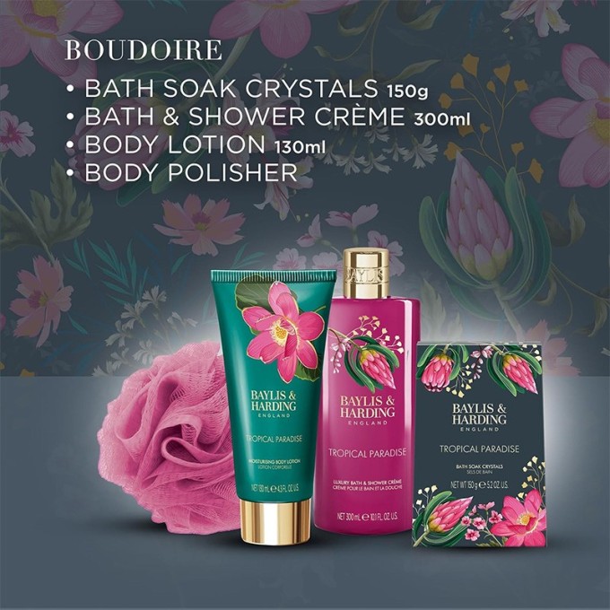 Baylis & Harding Boudoire Tropical Paradise Set - kūno priežiūros dovanų rinkinys