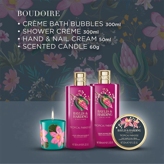 Baylis & Harding Boudoire Tropical Paradise Gift Set - kūno priežiūros dovanų rinkinys