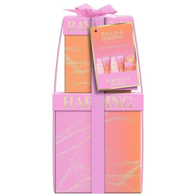 Baylis & Harding Almond Oil Gift Box ( Jojoba, Vanilla & Almond oil ) - kūno priežiūros dovanų