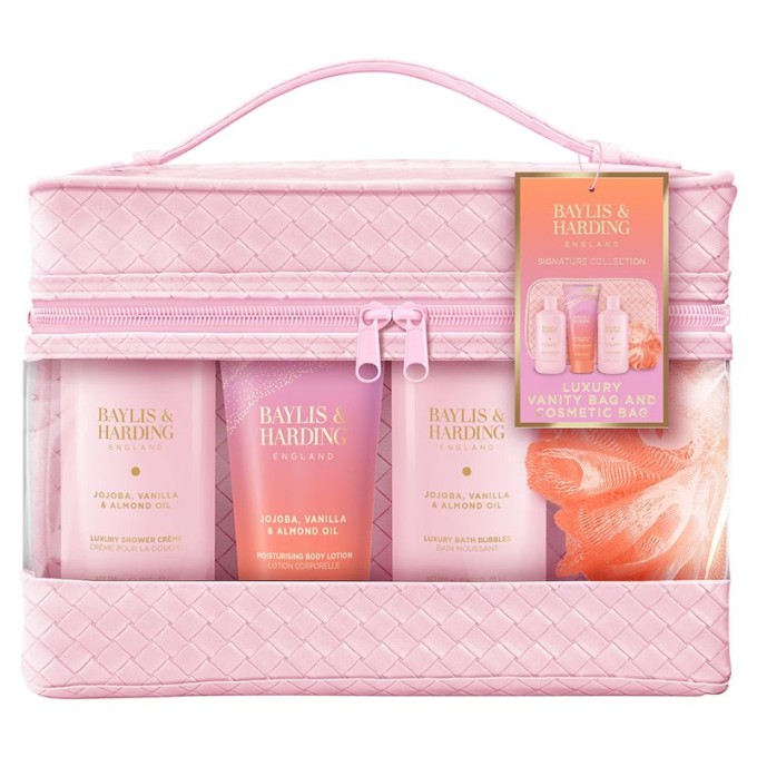Baylis & Harding Almond Oil Body Care Gift Set (Jojoba, Vanilla & Almond oil ) - kūno priežiūros