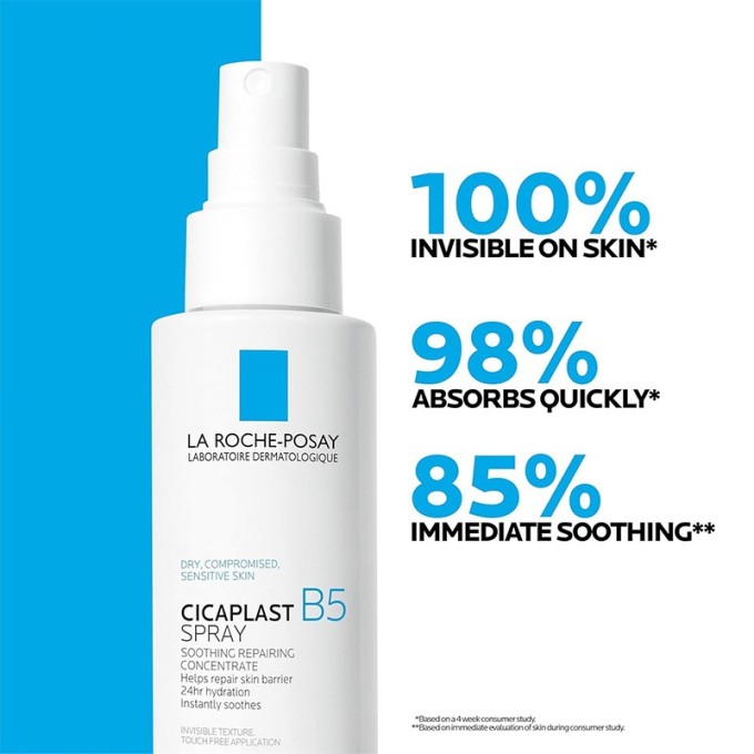 La Roche-Posay Cicaplast B5 Spray - drėkinamasis veido purškiklis odos barjero atstatymui, 100 ml