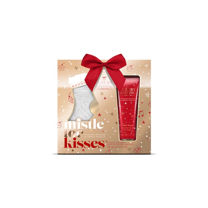 The Luxury Bathing Company Gift Set with Socks ( Praline & Vanilla ) - pėdų priežiūros dovanų