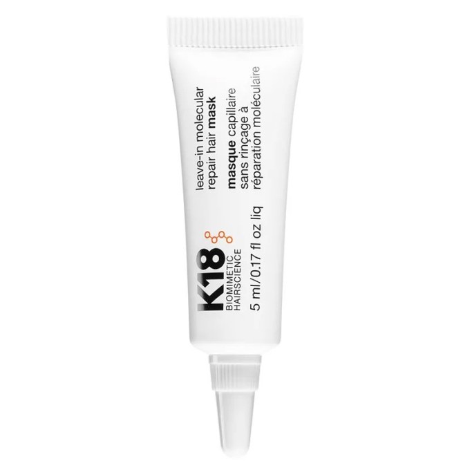 K18 Leave-In Molecular Repair Hair Mask - atkuriamoji nenuplaunama kaukė, 5 ml
