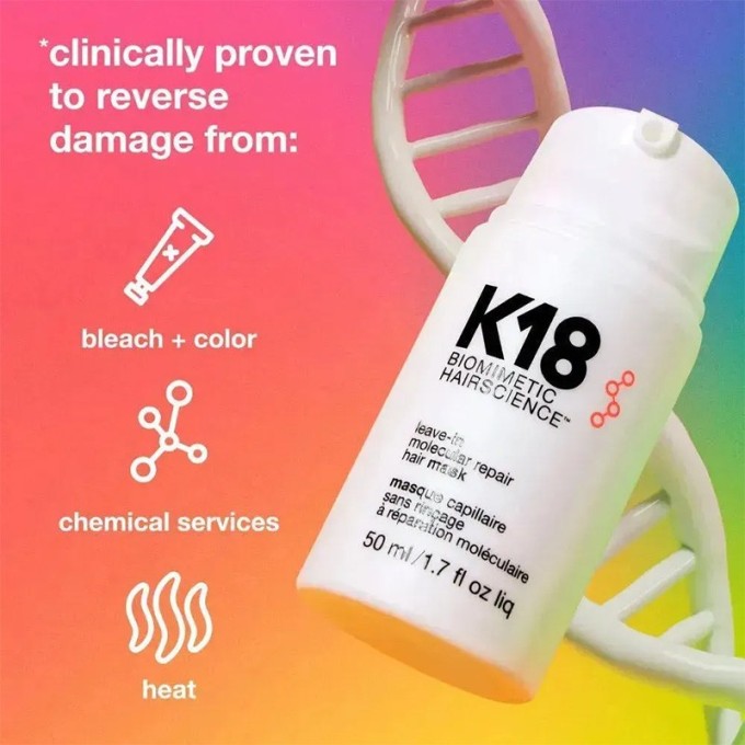 K18 Leave-In Molecular Repair Hair Mask - atkuriamoji nenuplaunama kaukė, 5 ml
