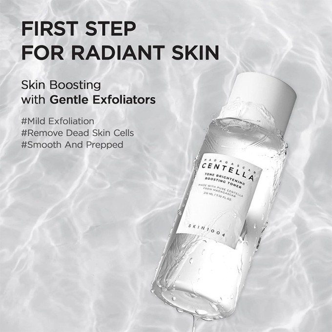 SKIN1004 Madagascar Centella Tone Brightening Boosting Toner - raminantis šveičiamasis tonikas, 210