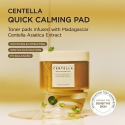 SKIN1004 Madagascar Centella Quick Calming Pad - raminančios toniko pagalvėlės veidui, 130 ml
