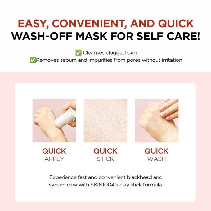 SKIN1004 Madagascar Centella Poremizing Quick Clay Stick Mask - pieštukinė valomoji veido kaukė, 27
