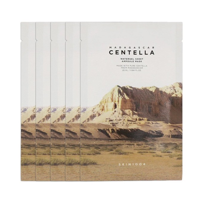 SKIN1004 Centella Watergel Sheet Ampoule Mask - lakštinė veido kaukė, 5 x 25 ml